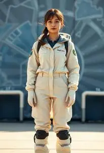 Aerospace Mathematician Girl Costume face swap