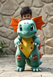 Pokmon Classic Bulbasaur Child Costume face swap