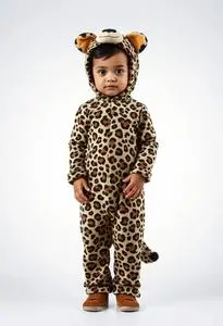 Posh Peanut Lana Leopard Toddler Costume face swap