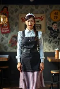 Jenna Waitress Costume face swap