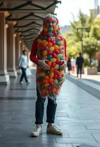Jelly Bean Fancy Dress Costume face swap