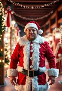 Funny Man Christmas Costume face swap
