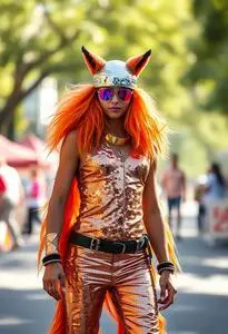 Foxy Disco Costume face swap