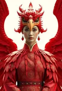 Red Phoenix Costume face swap