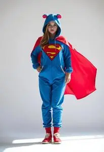 Super Girl Costume Sweet Onesie face swap