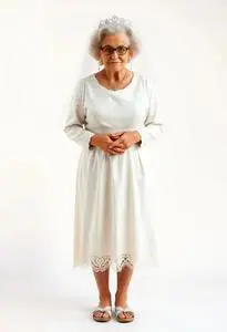 Wedding Outfit Grandmother Bride Costume face swap