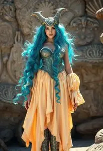 Sea Siren Costume Woman face swap