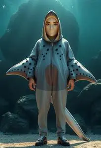 Stingray Costume Adult face swap