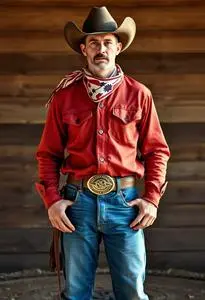 Adult Rodeo Cowboy Costume face swap