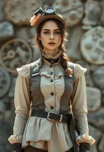 Adult Steampunk Costume Female face swap