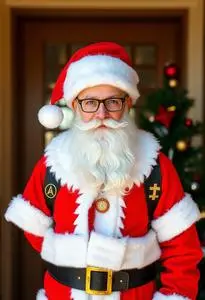 Man Funny Santa Costume face swap
