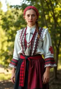 Lithuanian Folk Costume face swap
