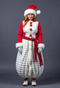 chinese dress ladies Snow Girl Snowman Costume Girls Christmas Fancy Dress Child Kids Outfit
