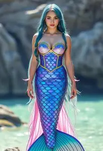 chinese dress ladies Mermaid Deluxe Cosplay Adult Costume