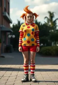 Female Chuckie Finster Costume face swap