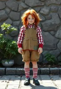 Raggedy Ann Andy Costume Adult face swap