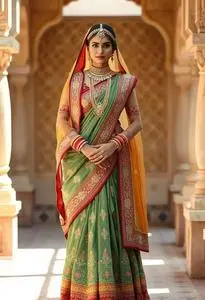 Rajasthani Lehenga Costume face swap