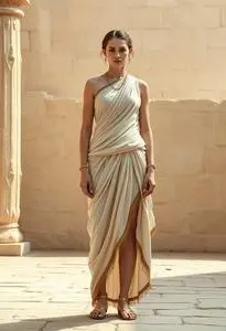 Woman Athenian Goddess Costume face swap