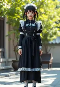 Misaki Maid Costume face swap