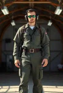 Mile High Pilot Adult Costume face swap