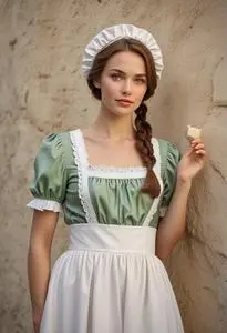 Milk Maid Fancy Dress Costume face swap