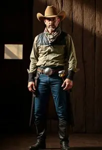Showdown Cowboy Man Costume face swap