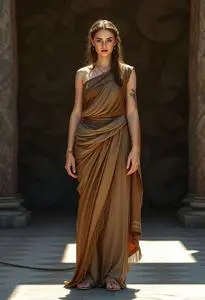 Woman Athenian Goddess Costume face swap