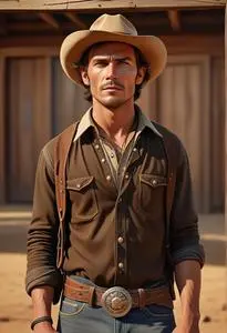 Showdown Cowboy Man face swap