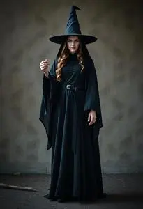 Woman Coven Countess Witch Costume face swap