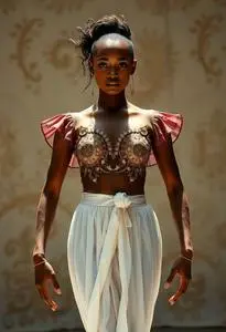 Woman Lyrical Dance Costume face swap