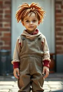 Raggedy Andy Costume Kid face swap