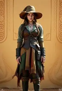 Woman Treasure Huntress Costume face swap