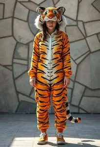 Woman Tiger Costume face swap