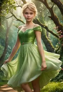 Tinker Bells Dress face swap
