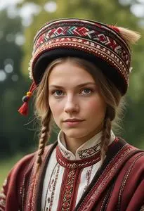 Latvian Folk Costume face swap