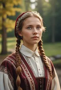 Latvian National Dress face swap
