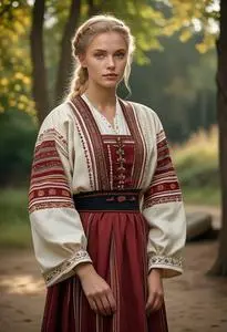 Lithuanian Traditional Dress face swap