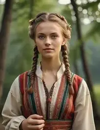 Lithuanian Folk Costume face swap