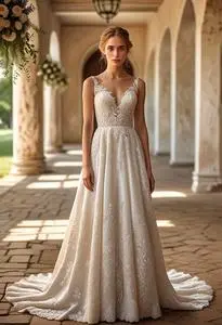Off Peg Wedding Dress face swap