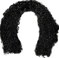 Women's, Girl's Curley Black Hairstyle, Wig. Add to your photo