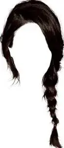 Women's, Girl's Long Black Hairstyle, Wig. Add to your photo
