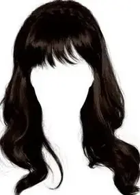 Women's, Girl's Long Black Hairstyle, Wig. Add to your photo