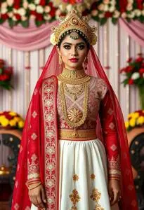 Traditional Nepali Wedding Dress face swap