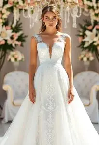 Katerina Bocci Wedding Dress face swap