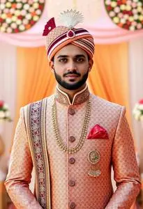 Sherwani Pagri Groom face swap