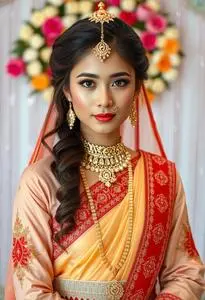 Nepali Wedding Dress face swap