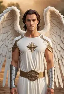 Adult Angel Gabriel Costume face swap