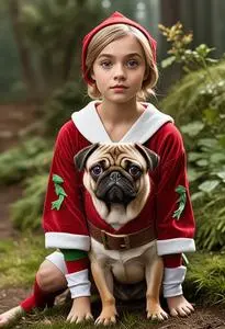 Pug Elf Costume face swap