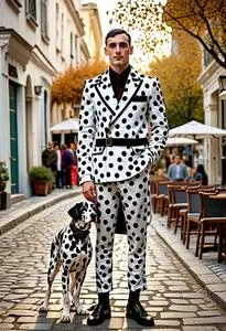 Dalmatians Costume Man Fancy Dress face swap