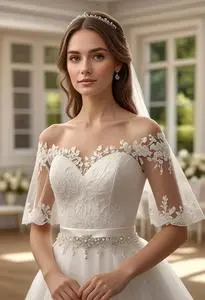 Registry Office Wedding Dress Older Bride face swap